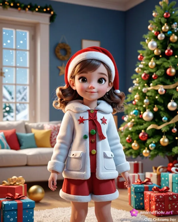 Cozy Holiday Girl
