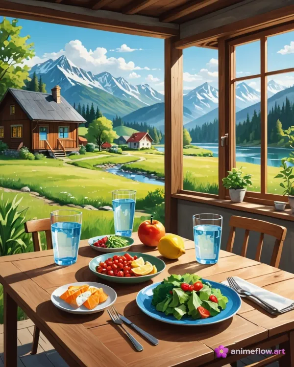 Serene Breakfast View