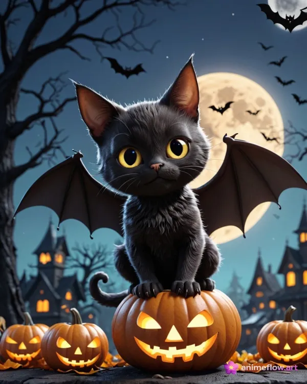 Cute Spooky Cat Halloween