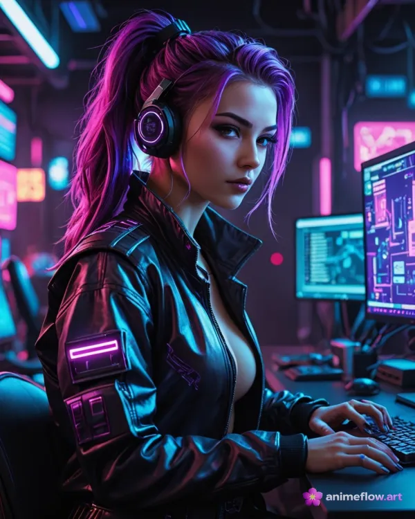 Vibrant Cyberpunk Intensity