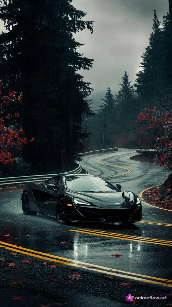 Moody Sports Car Reflection
