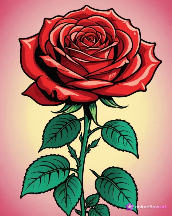 Vibrant Red Rose Elegance