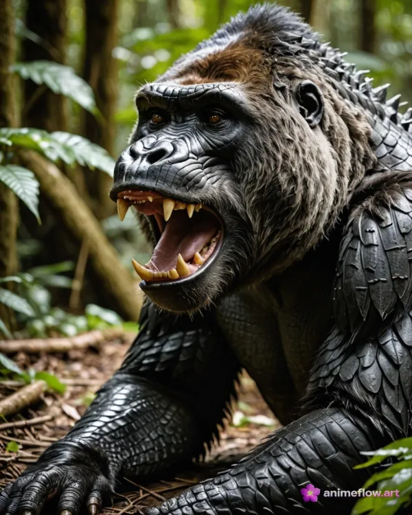 Fierce Hybrid Creature Roaring