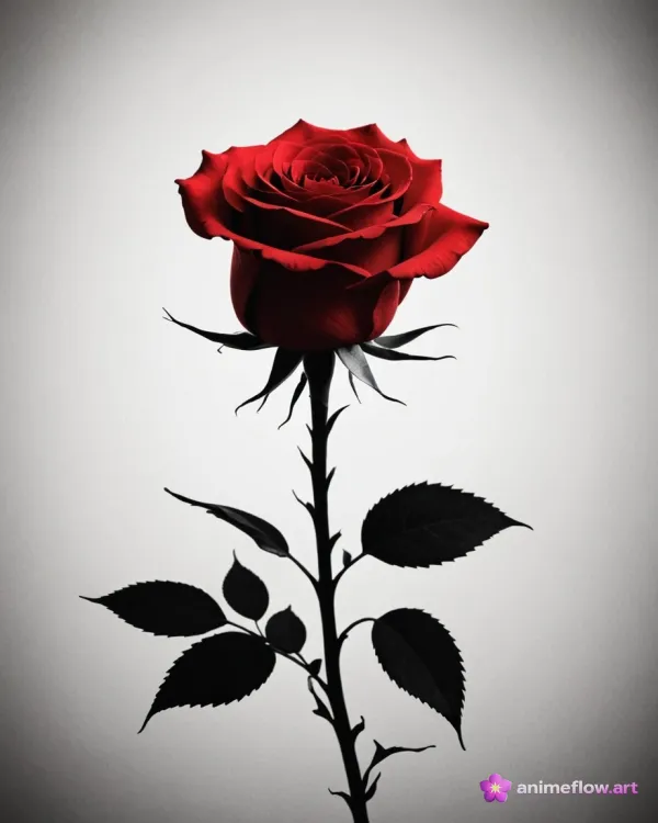 Elegant, Vibrant, Minimalist Rose