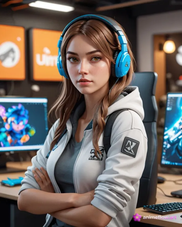Confident Focused Gamer