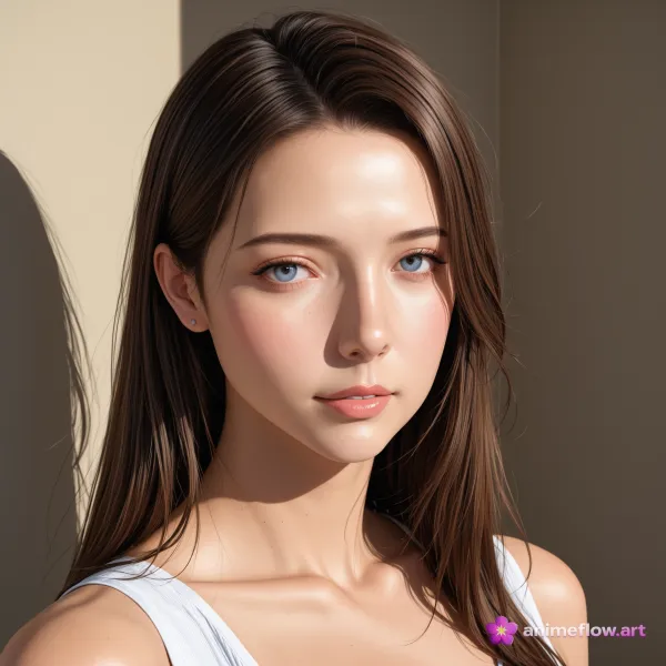 Serene Blue-Eyed Beauty