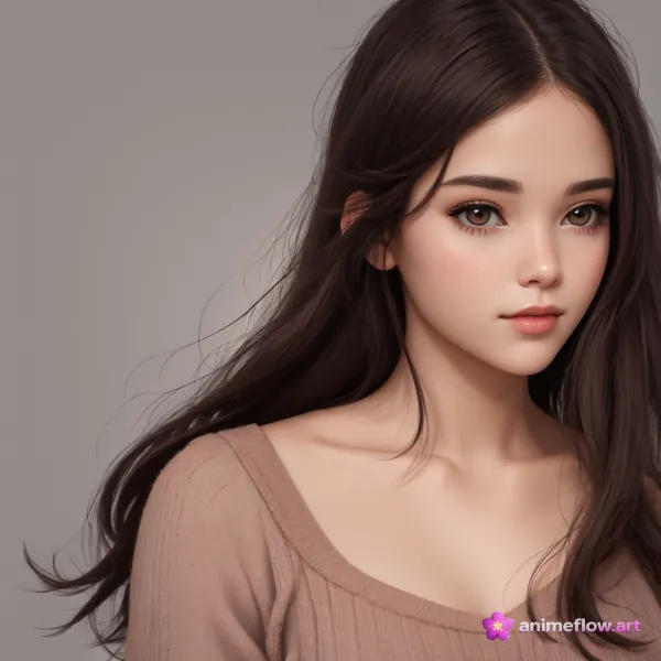 Serene Contemplative Beauty