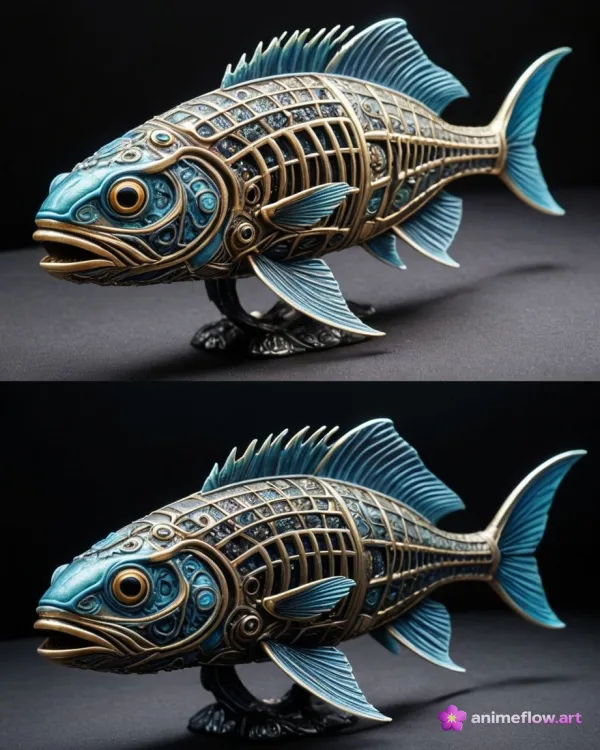 Intricate Steampunk Fish