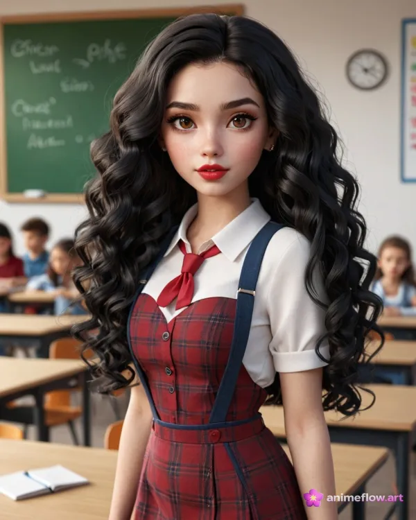 Vibrant Confident Schoolgirl