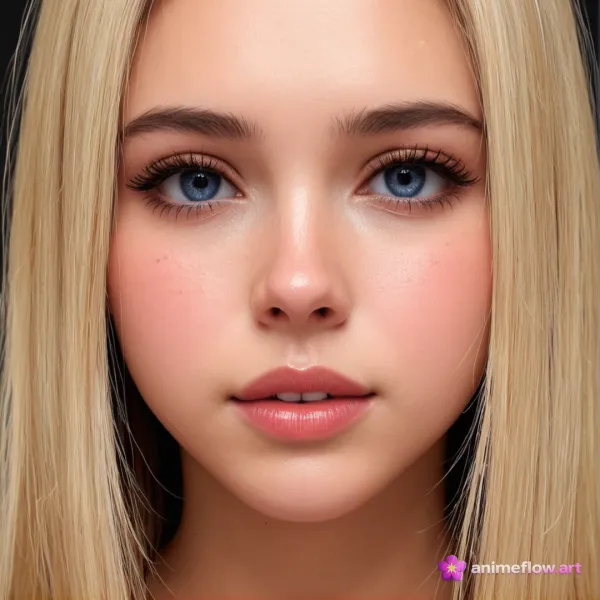 Serene Blue-Eyed Beauty