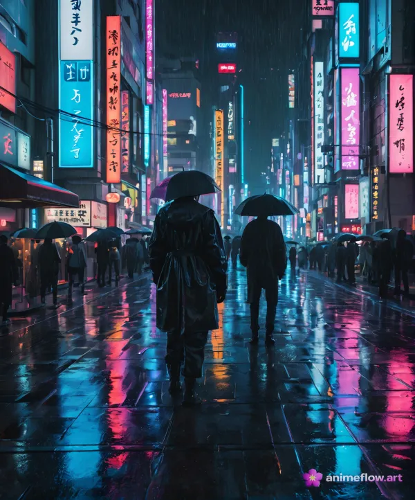 Rainy Neon Night