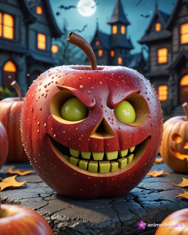 Sinister Jack-o'-Lantern Apple