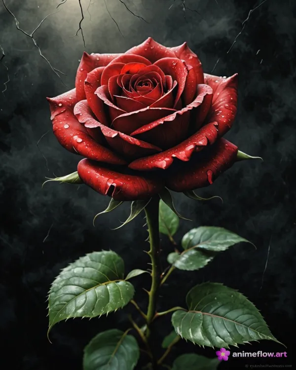 Dramatic Red Rose