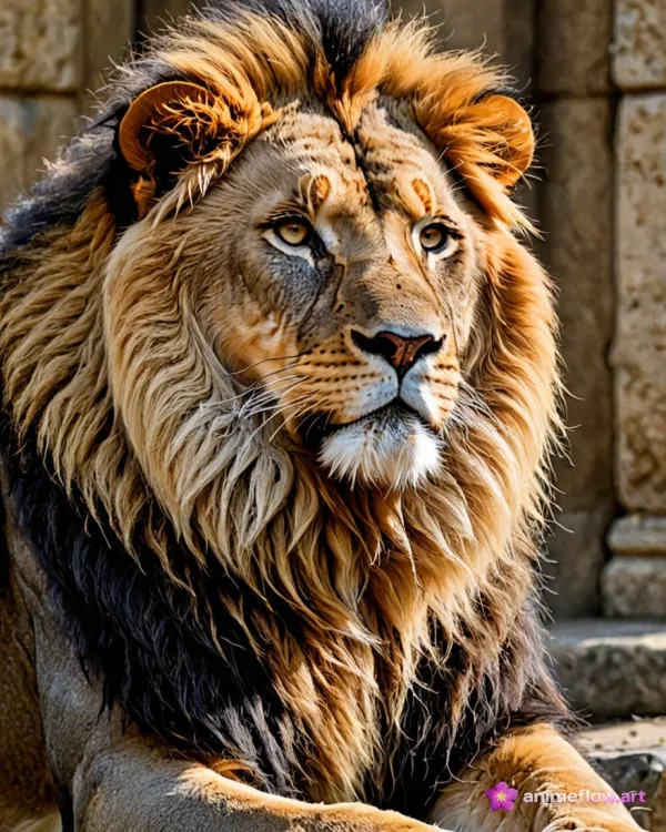 Majestic Lion Close-up