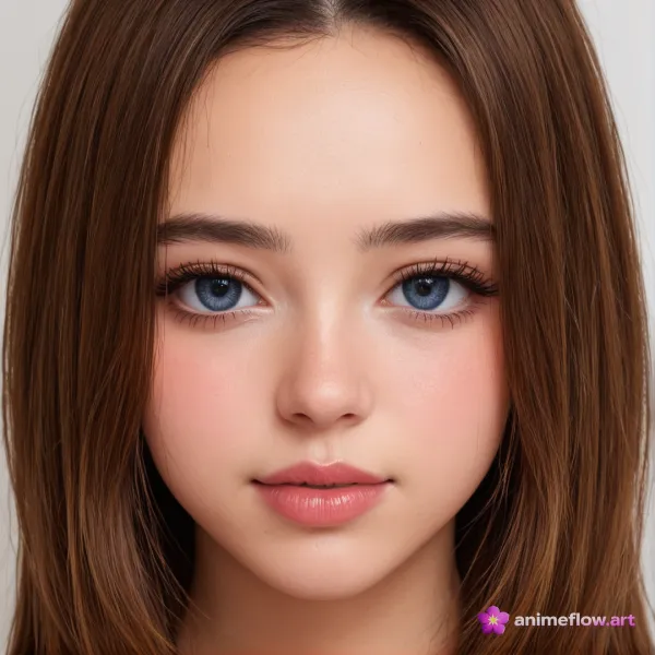 Serene Blue-Eyed Beauty