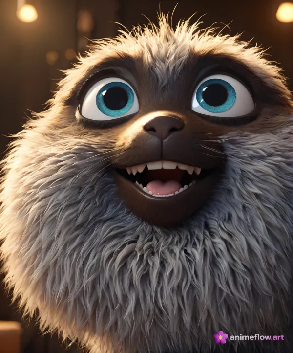 Joyful Curious Fluffy Creature