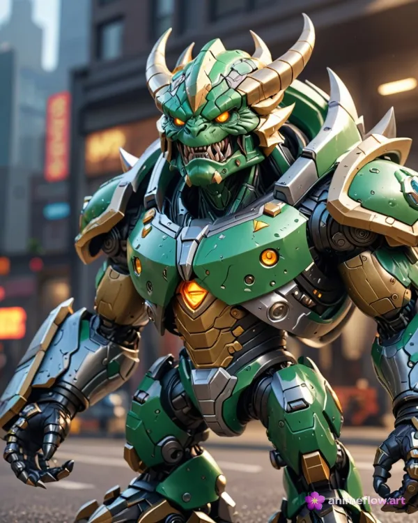 Fierce Cybernetic Dragon