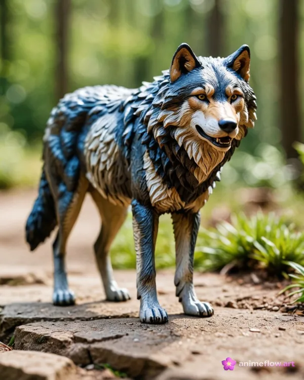 Majestic Wolf Sculpture