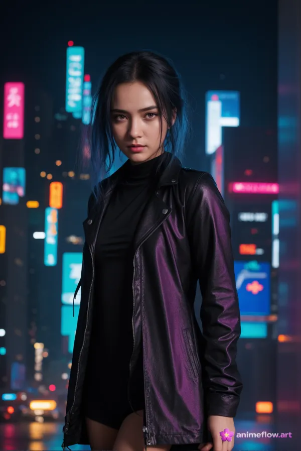 Moody Night City Portrait