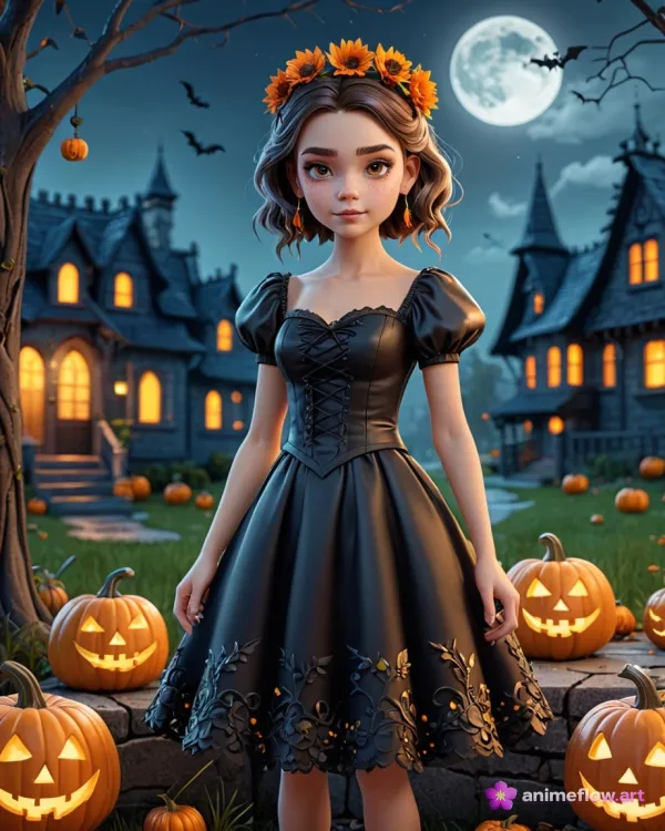Whimsical, Eerie Halloween Night