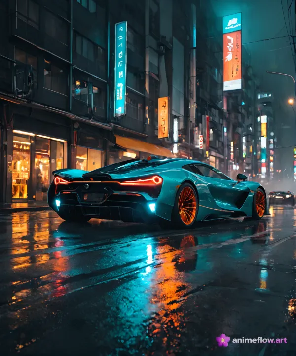 Sleek Futuristic Night Drive