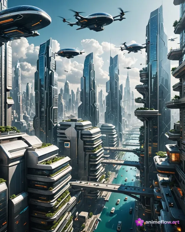 Futuristic Dynamic Vibrant Skyward