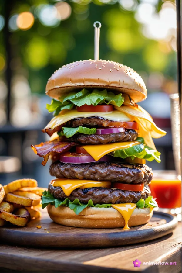 Tempting Gourmet Cheeseburger