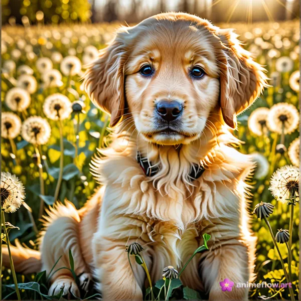 Fluffy Golden Puppy