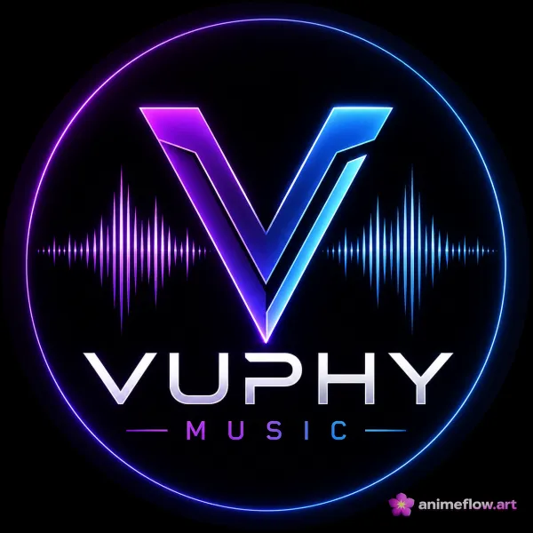 Vibrant Neon Music Logo