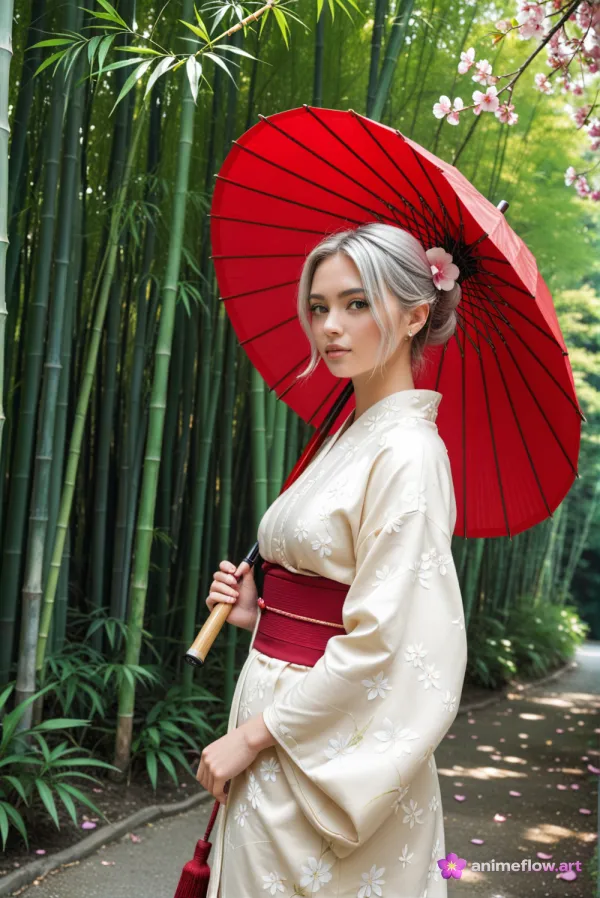 Serene Bamboo Maiden