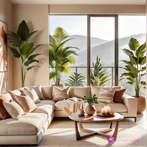 Serene Mountain View Living Room