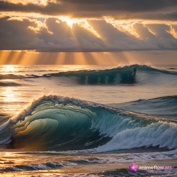 Serene Golden Waves