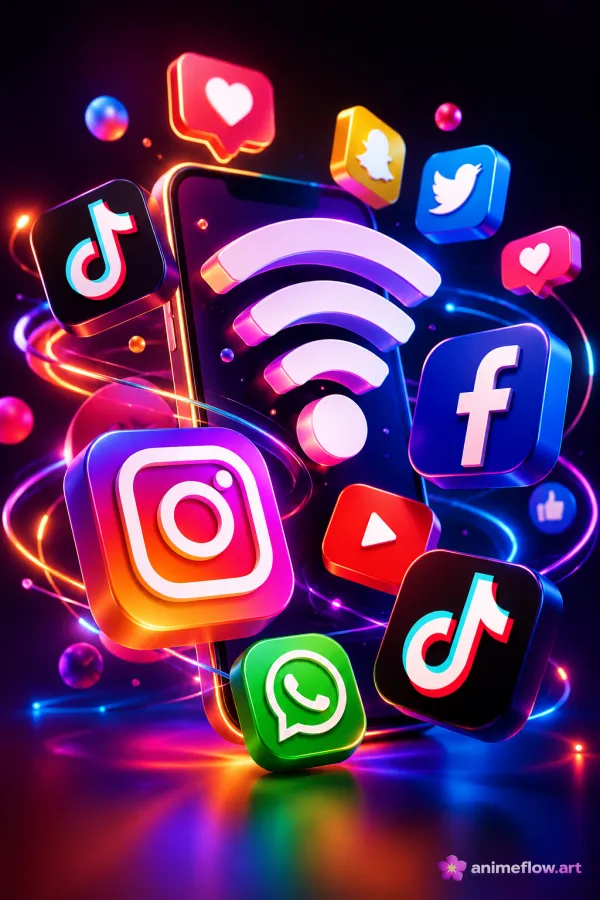 Neon Social Burst
