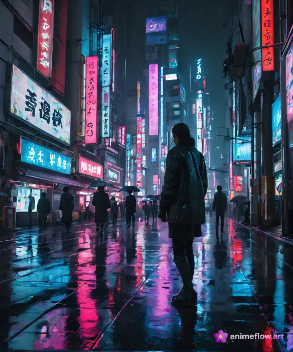 Neon Rain Solitude