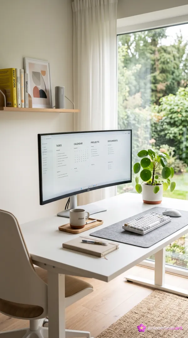 Serene Minimalist Workspace