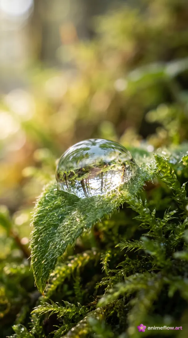 Dewdrop Forest Reflection