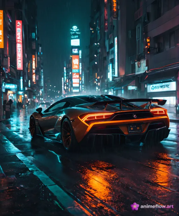 Neon Rain Drive