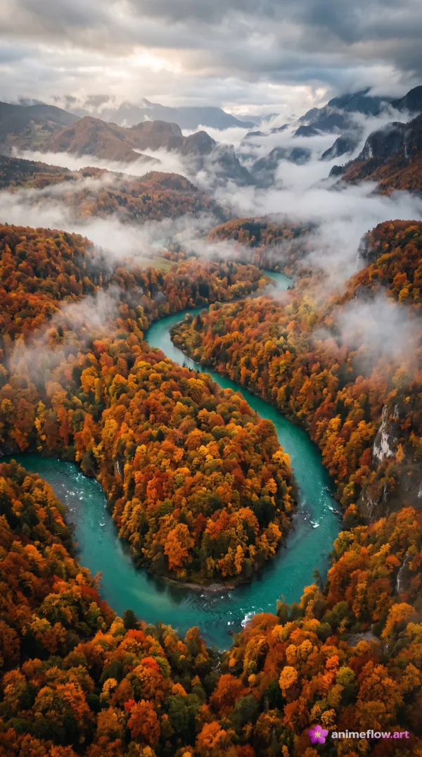Autumn River Mist