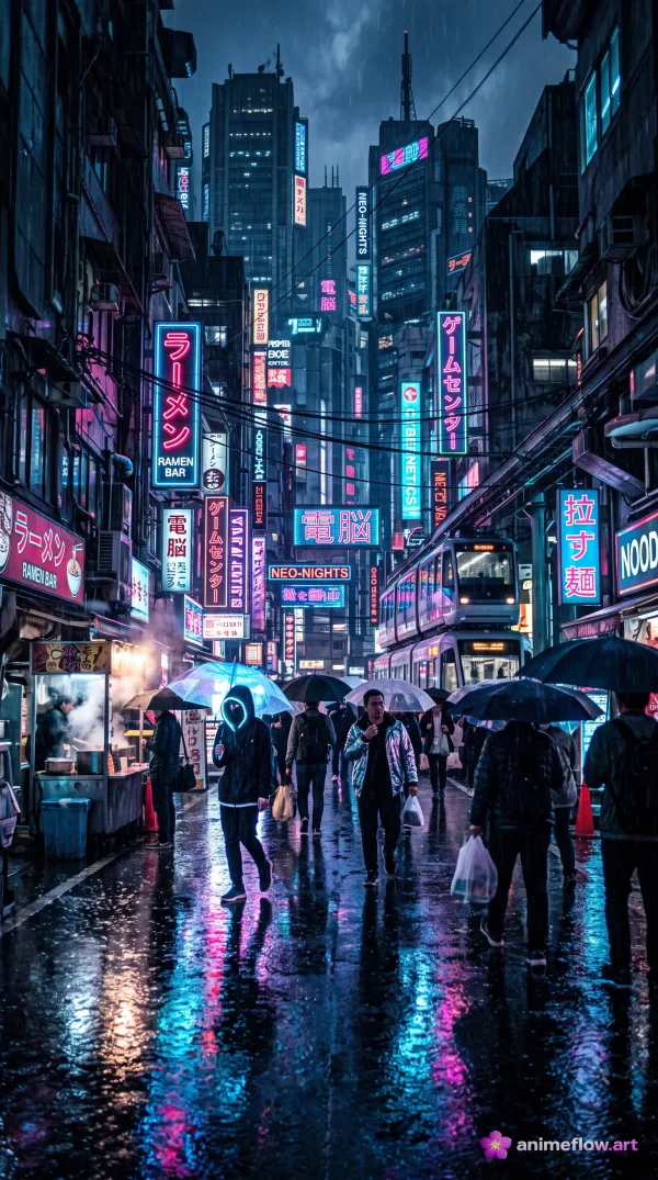 Neon Rain Reverie