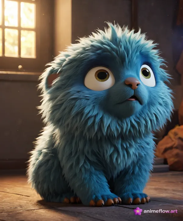 Blue Fluff Surprise