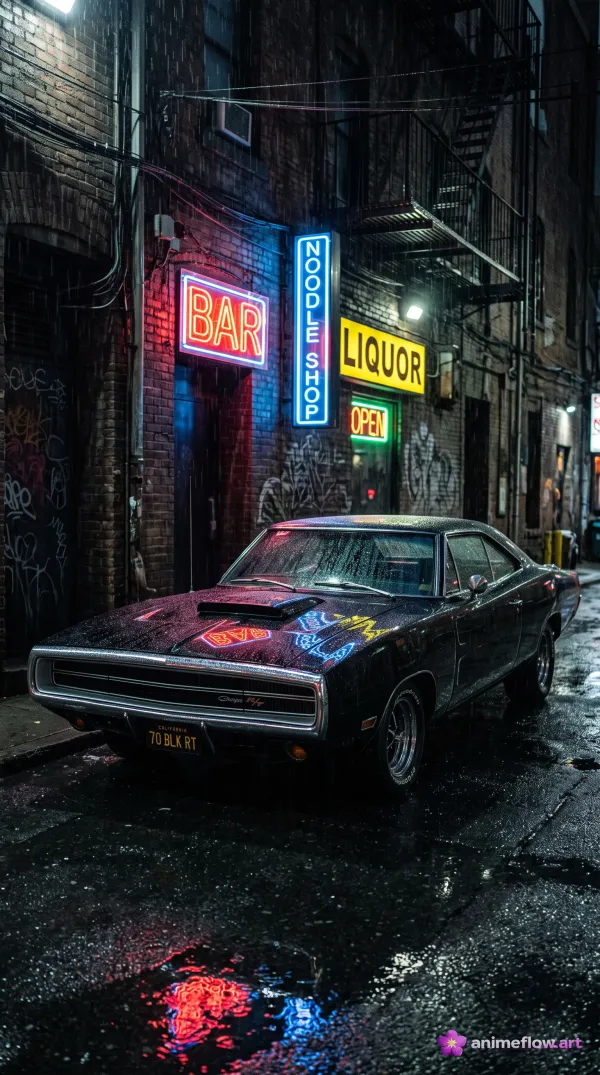 Neon Rain Muscle