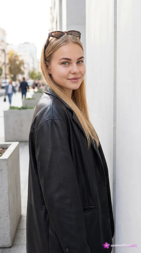 Urban Leather Jacket Confidence