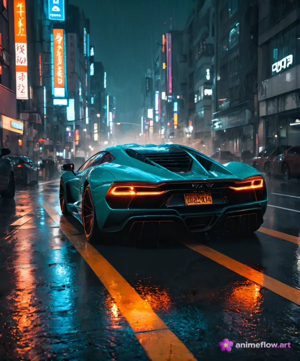 Neon Rain Supercar
