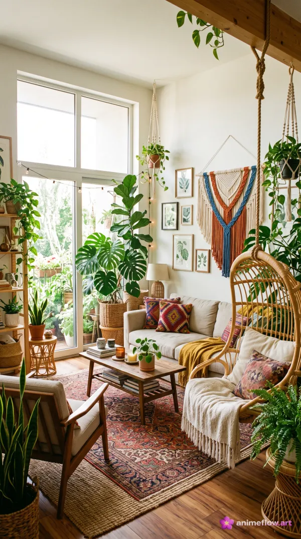 Sunlit Bohemian Plant Haven