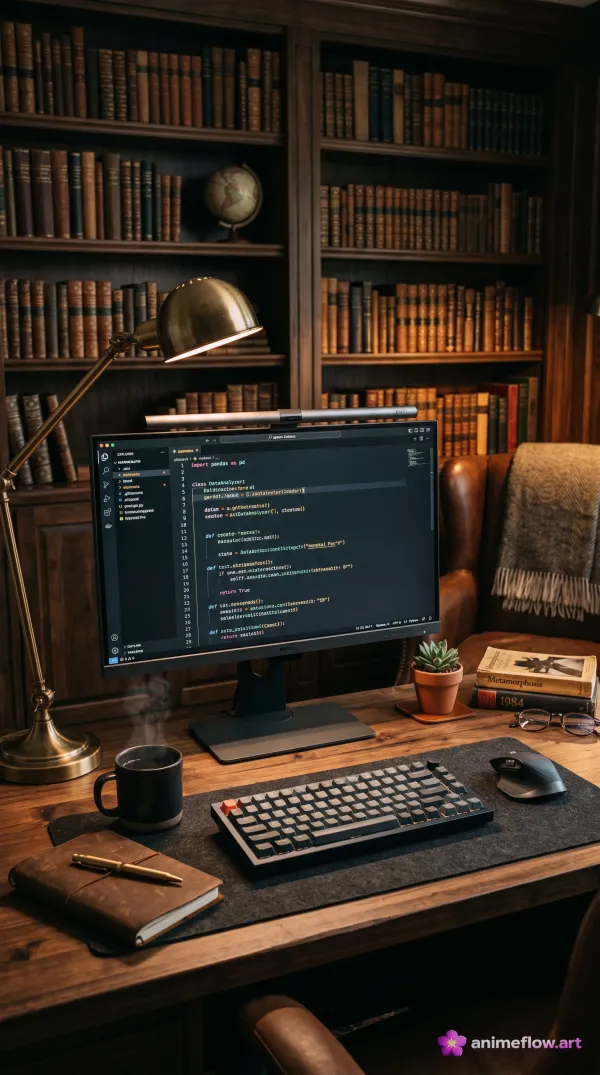 Cozy Coder's Library Nook