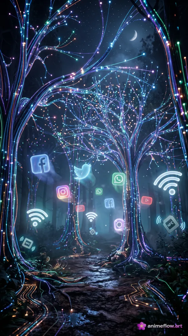 Luminous Forest Path