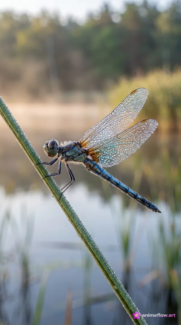 Dew-Kissed Dragonfly