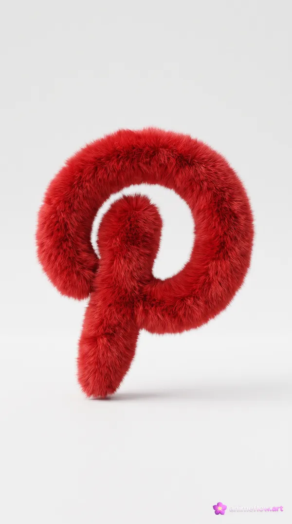 Crimson Plush Letter P