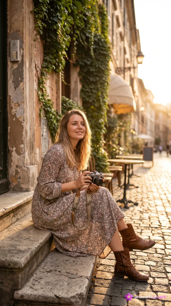 Golden Hour Camera Smile