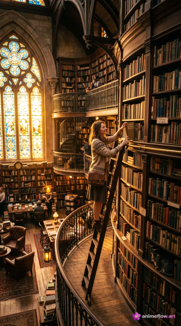 Golden Hour In The Gothic Library